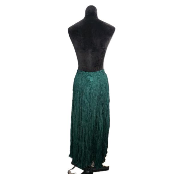The Limited Emerald Green Silk Maxi Skirt - Picture 4 of 7